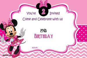 Free Minnie Mouse 2nd Birthday Invitation Free Printable with regard to size 1280 X 853