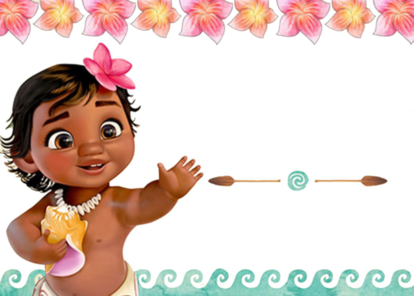 Free Moana Birthday Invitation Template Ciaras 2nd Bday Moana regarding sizing 1393 X 996