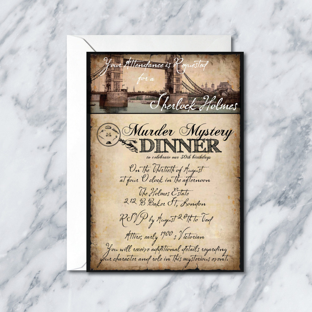 Free Murder Mystery Dinner Invitations Template within dimensions 1000 X 1000