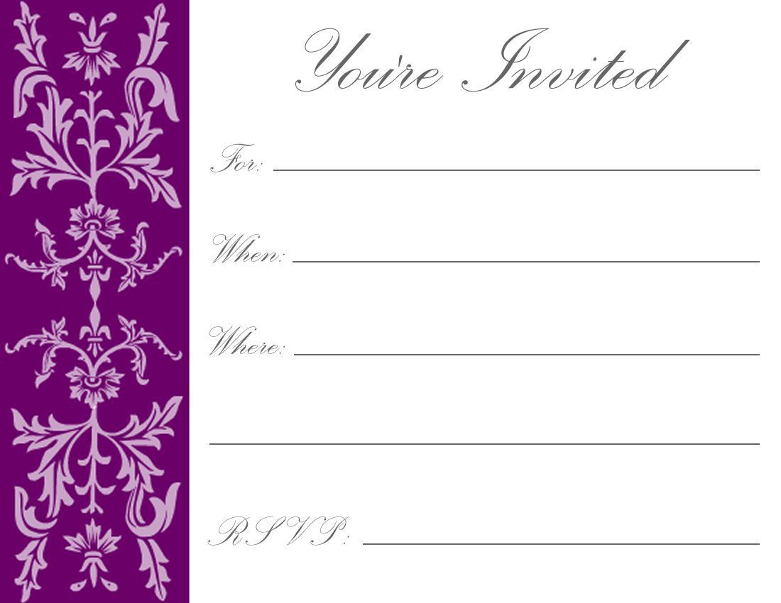 Free Online Invitation Templates To Printfree Online Invitation pertaining to size 1100 X 850