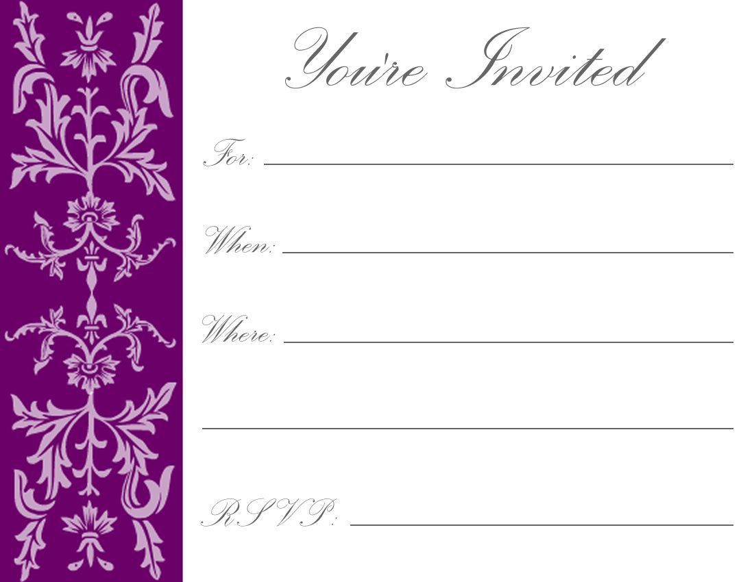 Free Online Invitation Templates To Printfree Online Invitation with sizing 1100 X 850