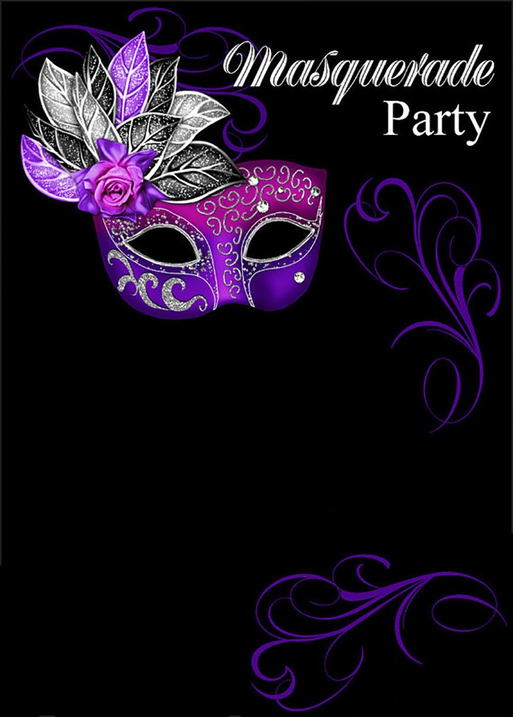 Free Online Masquerade Invitation Invitations Online intended for size 1001 X 1400