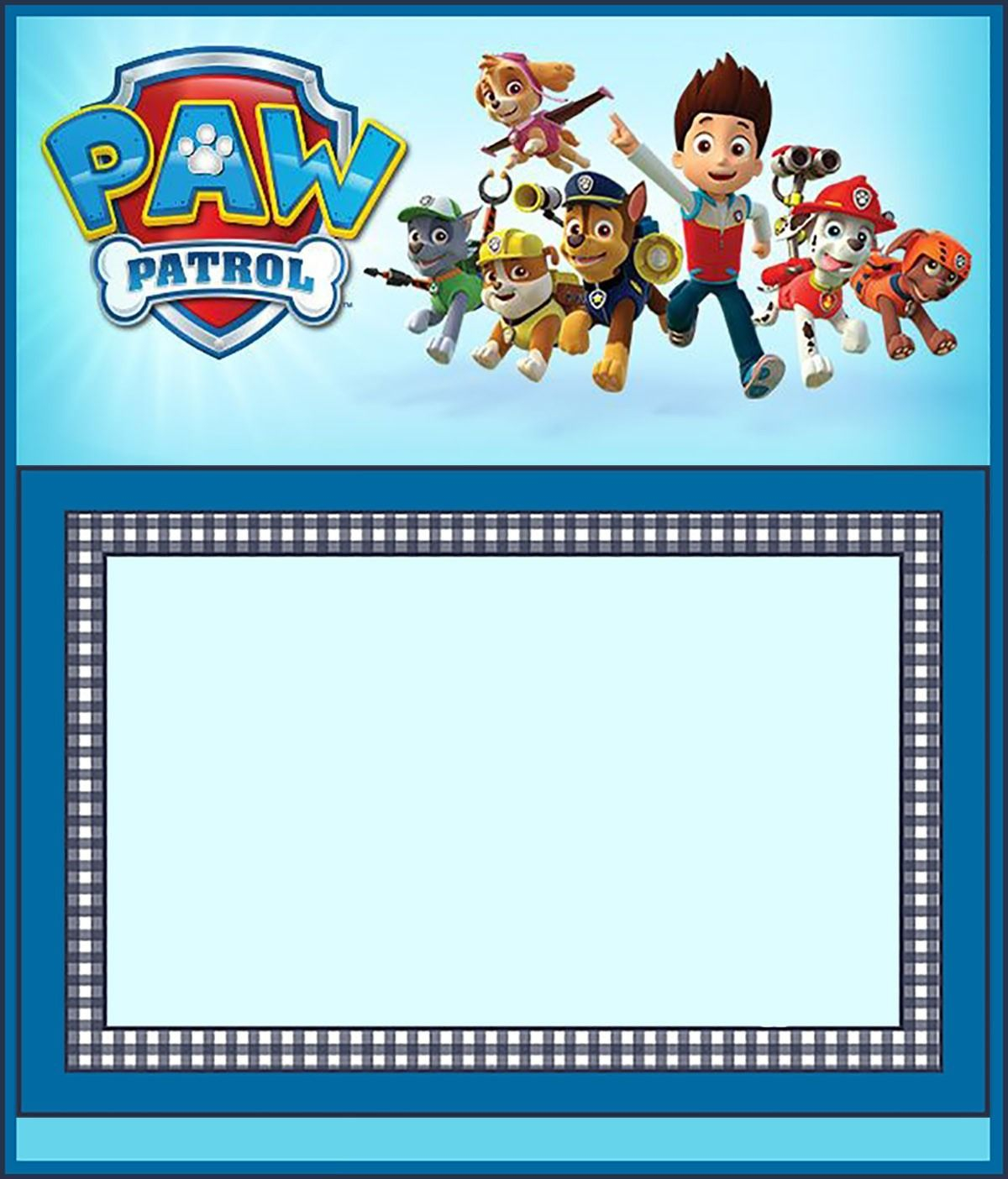 Free Paw Patrol Invitation Template Coolest Invitation Templates throughout size 1200 X 1404