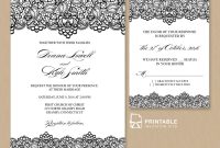 Free Pdf Wedding Invitation Template Black Lace Vintage Wedding with measurements 1000 X 872