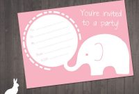 Free Pink Elephant Party Invitation Ru And The Rabbit Owl pertaining to sizing 1000 X 800