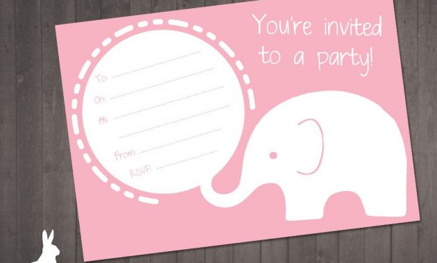 Free Pink Elephant Party Invitation Ru And The Rabbit Owl pertaining to sizing 1000 X 800