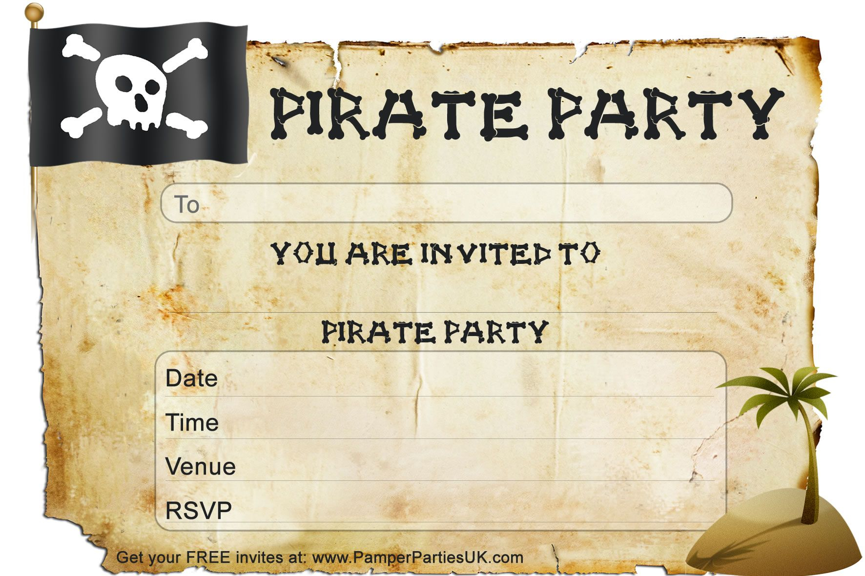 Free Pirate Party Invitations Free Pirate Party Invitations pertaining to measurements 1772 X 1181