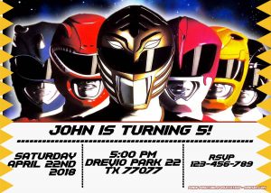 Free Power Rangers Birthday Invitation Lifes A Party Power in sizing 2100 X 1500