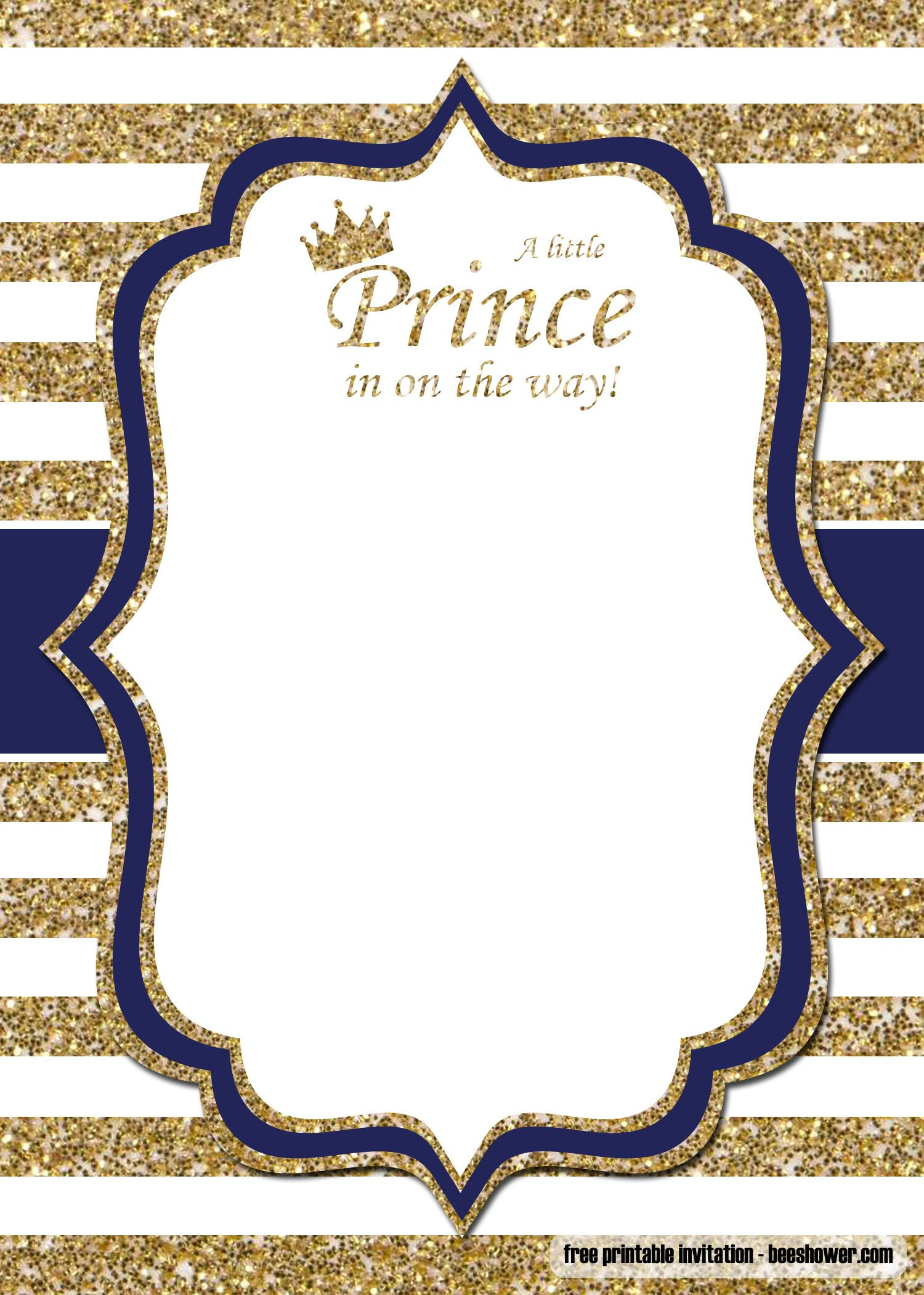 Free Prince Ba Shower Invitations Templates Bagvania Invitation in size 1500 X 2100