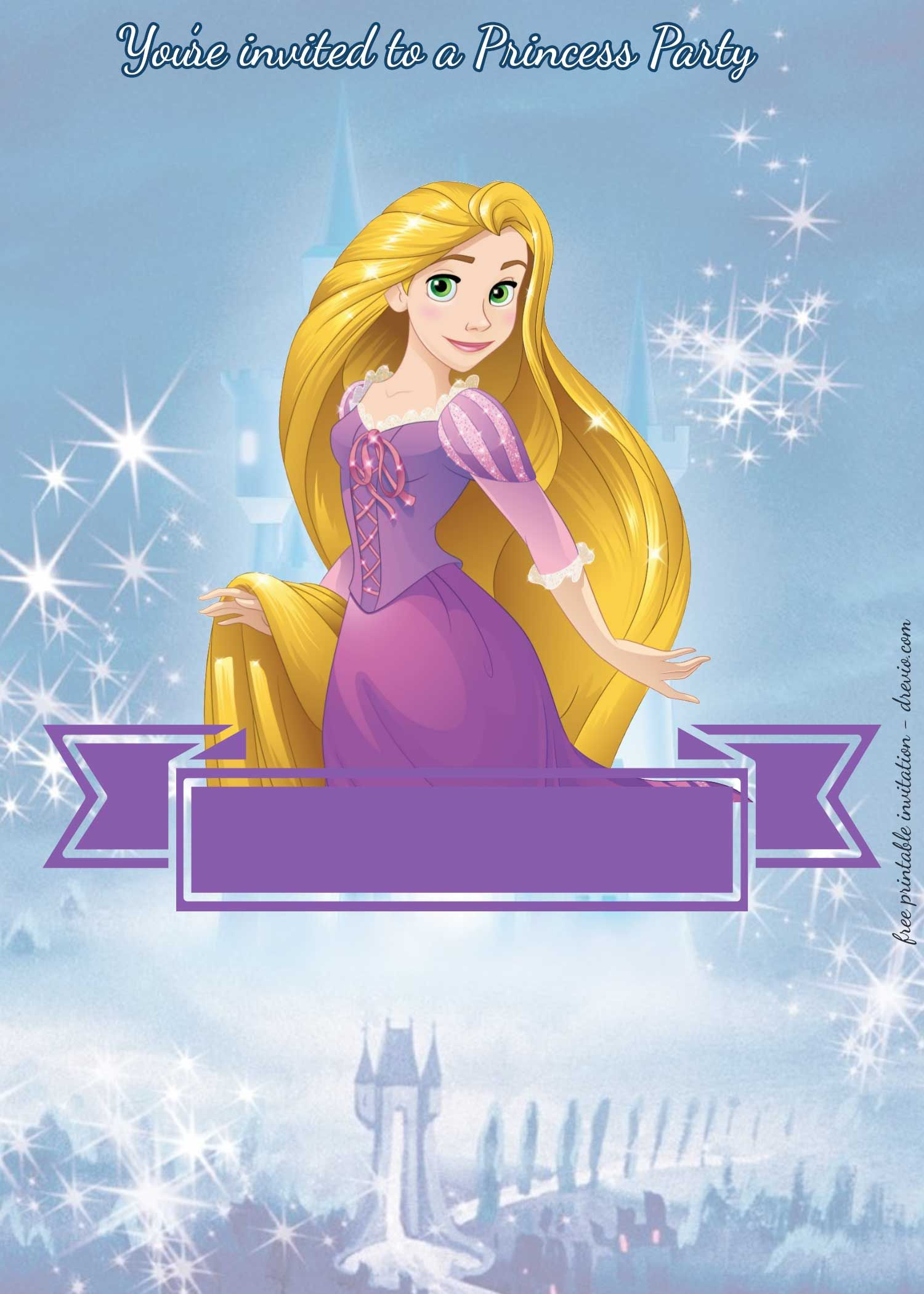 Free Princess Party Birthday Invitation Katie 5de Barbie with proportions 1500 X 2100