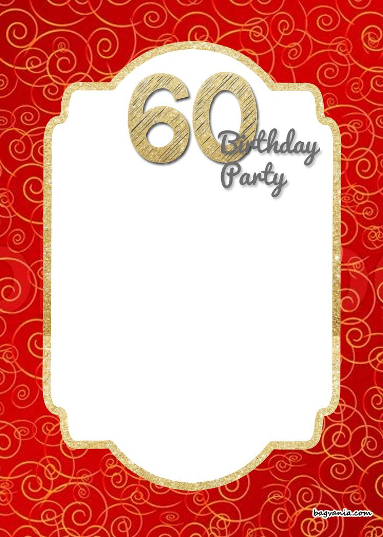Free Printable 60th Birthday Invitation Como Deco 60th with regard to sizing 750 X 1050