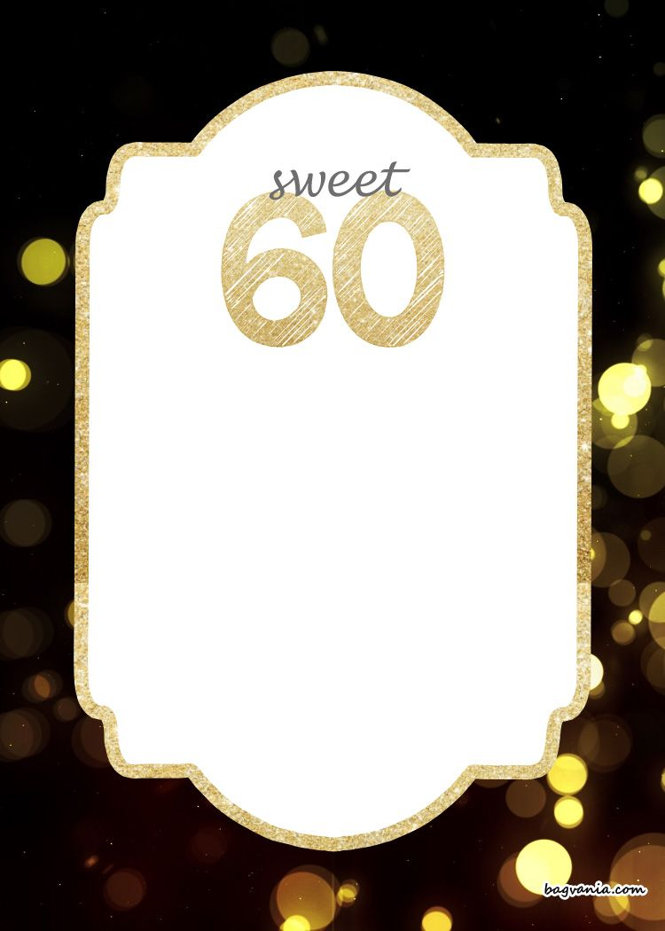 Free Printable 60th Birthday Invitation Free Printable Birthday with regard to sizing 750 X 1050