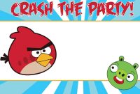 Free Printable Angry Birds Invitations Lukes 5th Birthday Free inside sizing 1400 X 1000