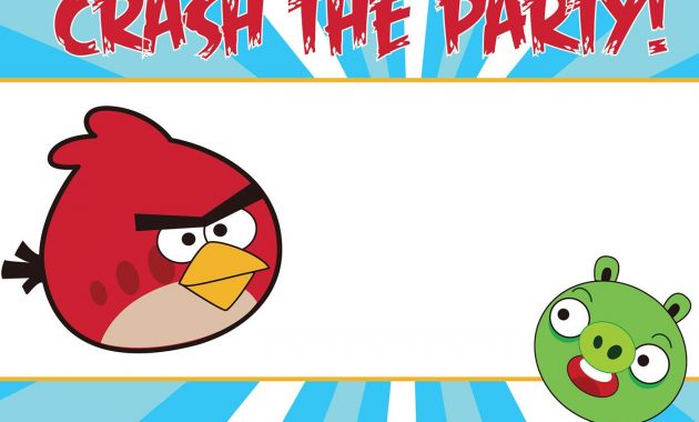 Free Printable Angry Birds Invitations Lukes 5th Birthday Free inside sizing 1400 X 1000