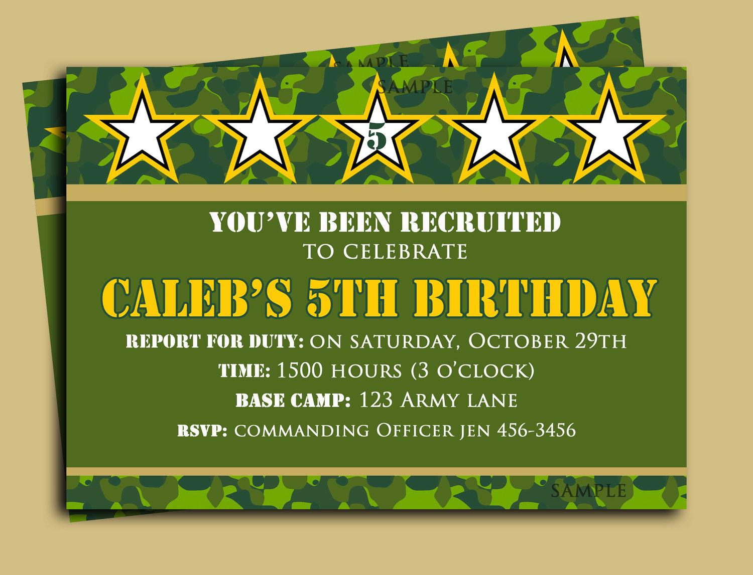 Free Printable Army Birthday Party Invitations Templates inside measurements 1500 X 1147
