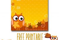 Free Printable Autumn Owl Thanksgiving Invitation Template Party pertaining to size 1143 X 1600