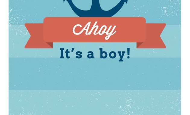 Free Printable Ba Shower Invitation Ahoy Its A Boy Greetings inside sizing 1080 X 1560