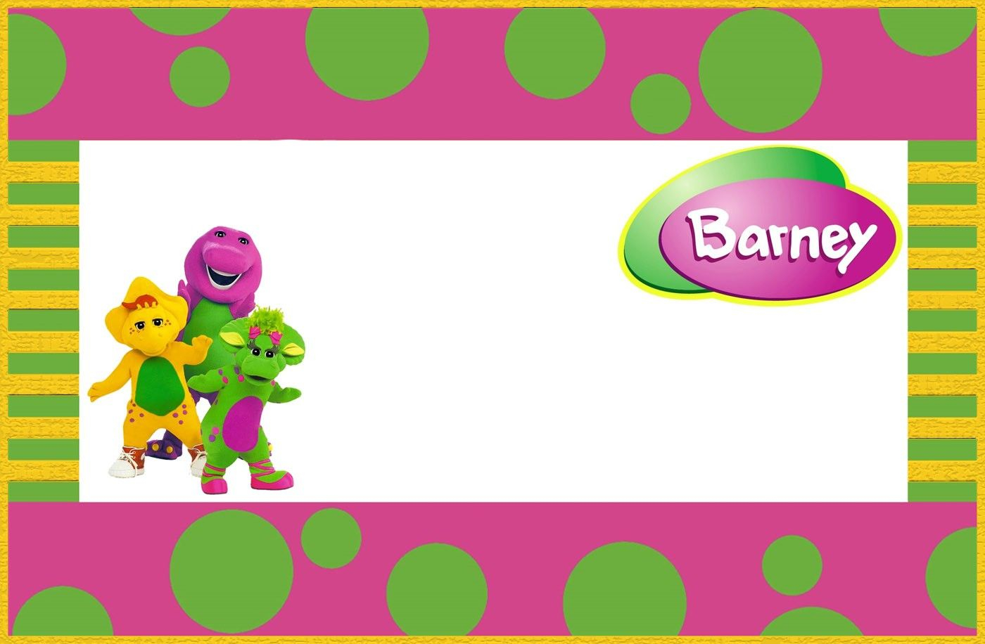 Free Printable Barney The Dinosaur Invitation Template Coolest with regard to proportions 1400 X 916