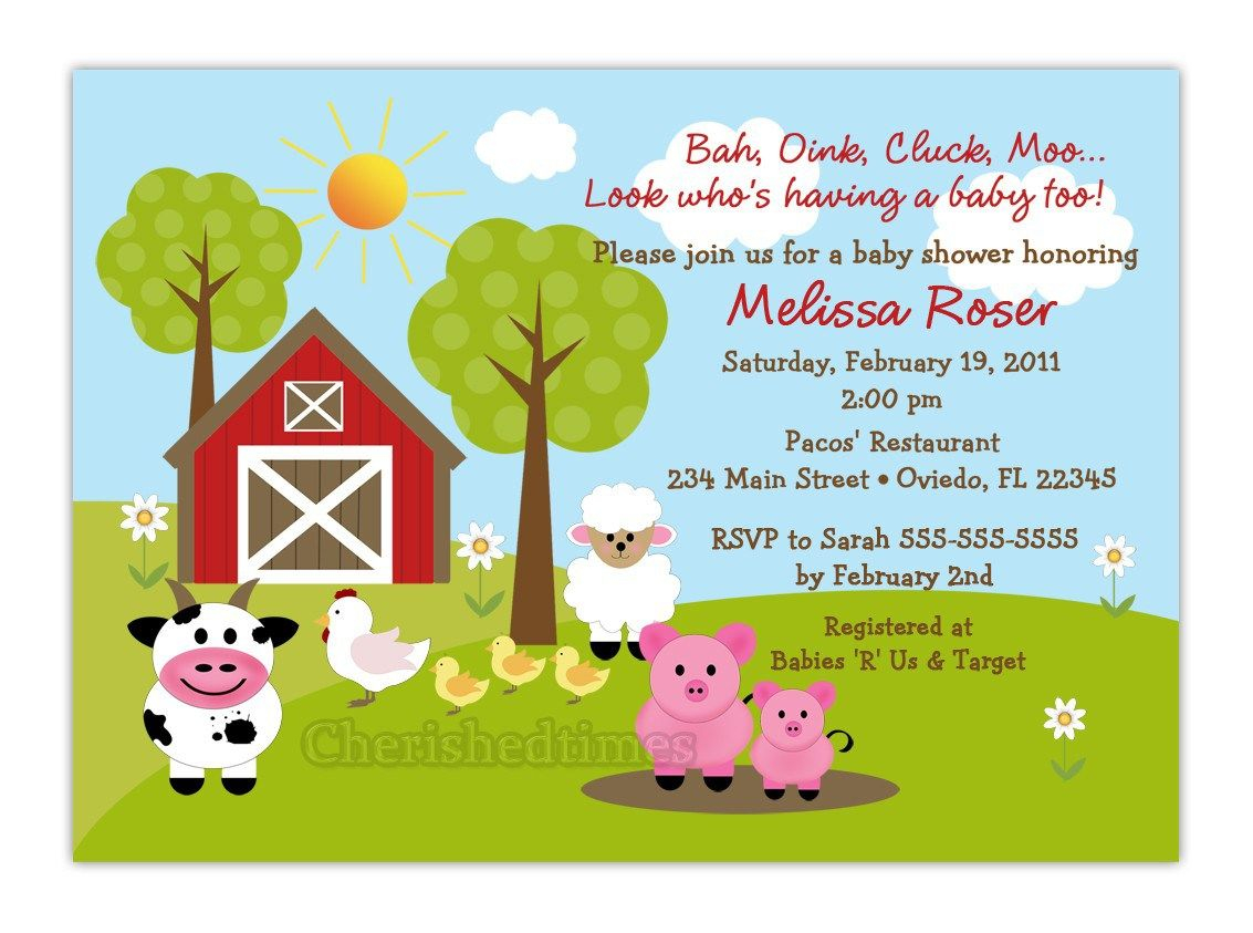 Free Printable Barnyard Farm Invitation Template Like This Item pertaining to measurements 1133 X 843