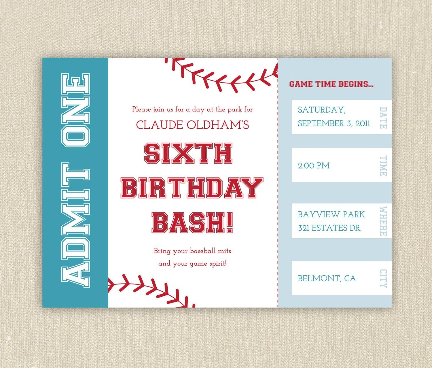 Free Printable Baseball Birthday Party Invitations Birthday Party pertaining to proportions 1500 X 1277