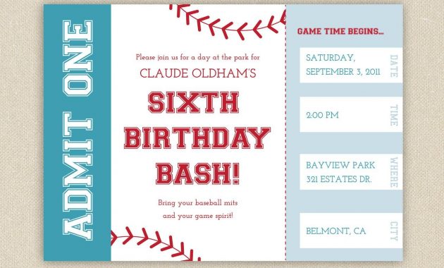 Free Printable Baseball Birthday Party Invitations Birthday Party throughout dimensions 1500 X 1277