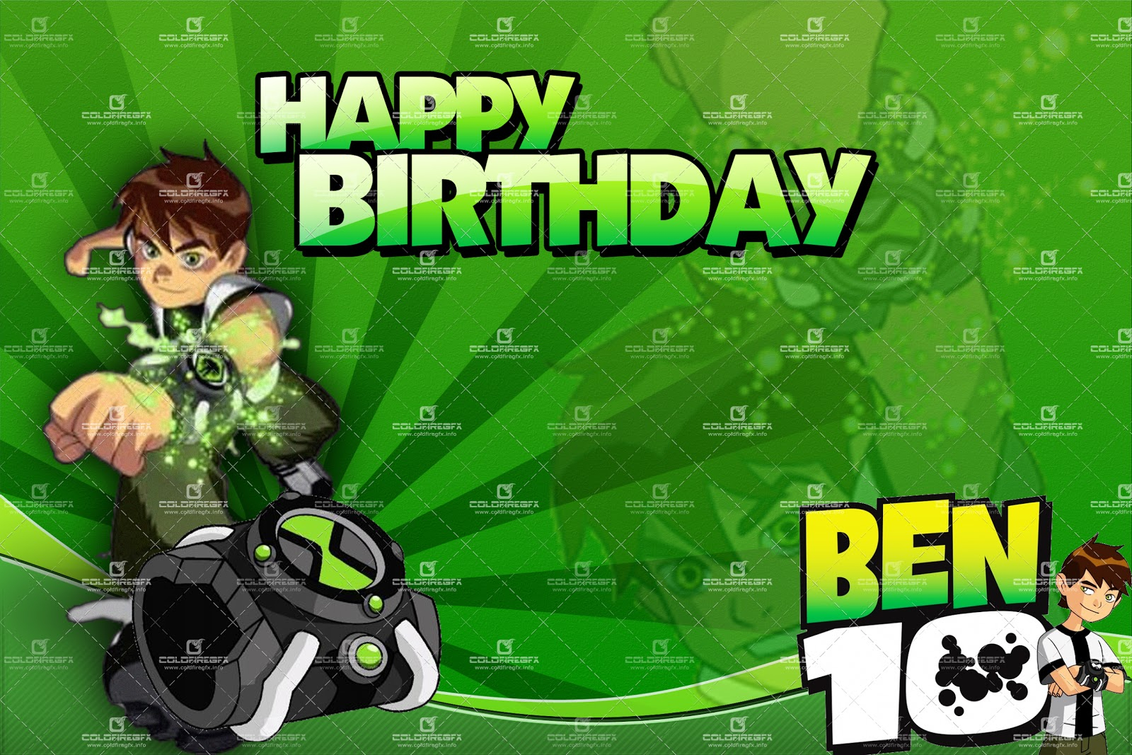 Free Printable Ben 10 Birthday Invitations For Kids for proportions 1600 X 1067