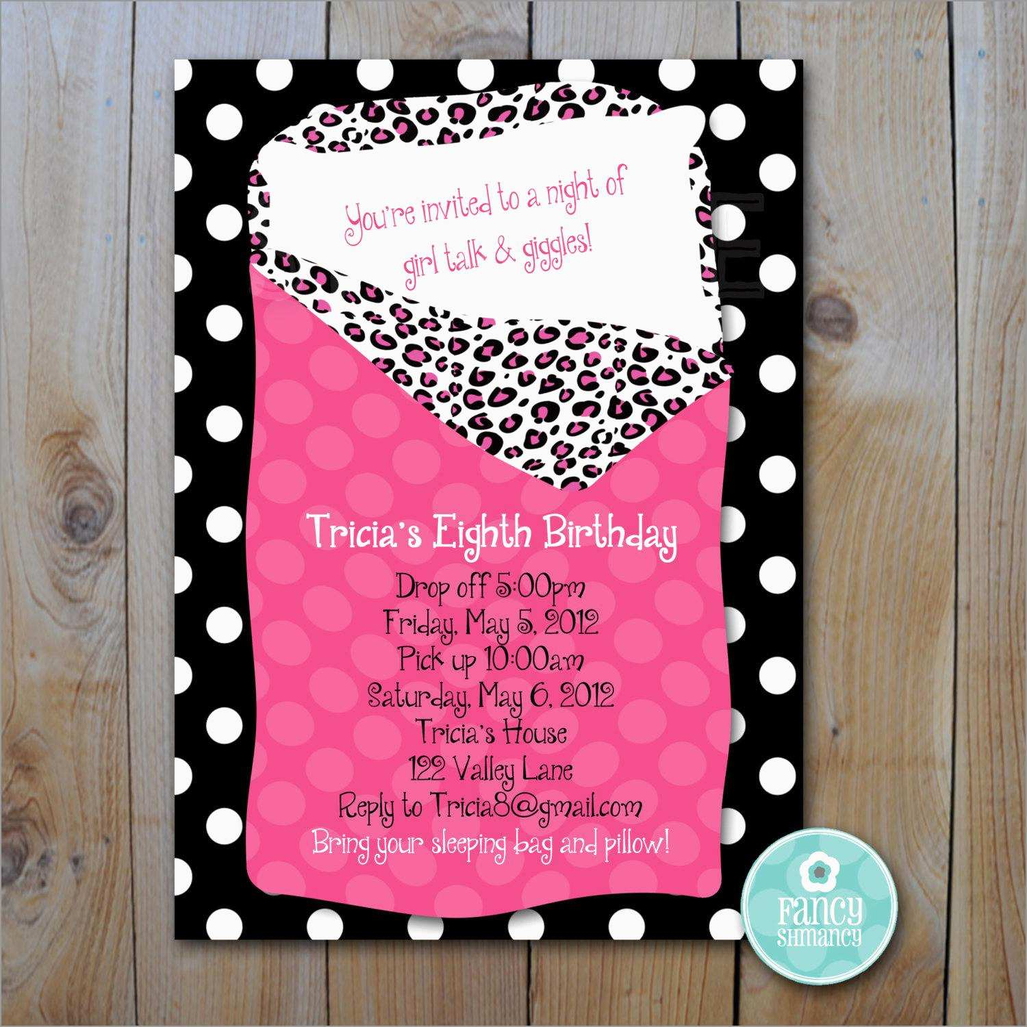 Free Printable Birthday Sleepover Invitation Templates Astonishing for size 1500 X 1500