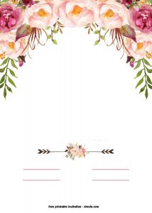 Free Printable Boho Chic Flower Ba Shower Invitation Template intended for sizing 1500 X 2100