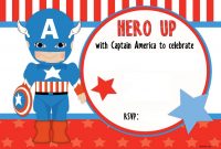 Free Printable Captain America Birthday Invitation Free pertaining to proportions 1600 X 1067