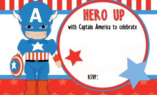 Free Printable Captain America Birthday Invitation Free pertaining to proportions 1600 X 1067