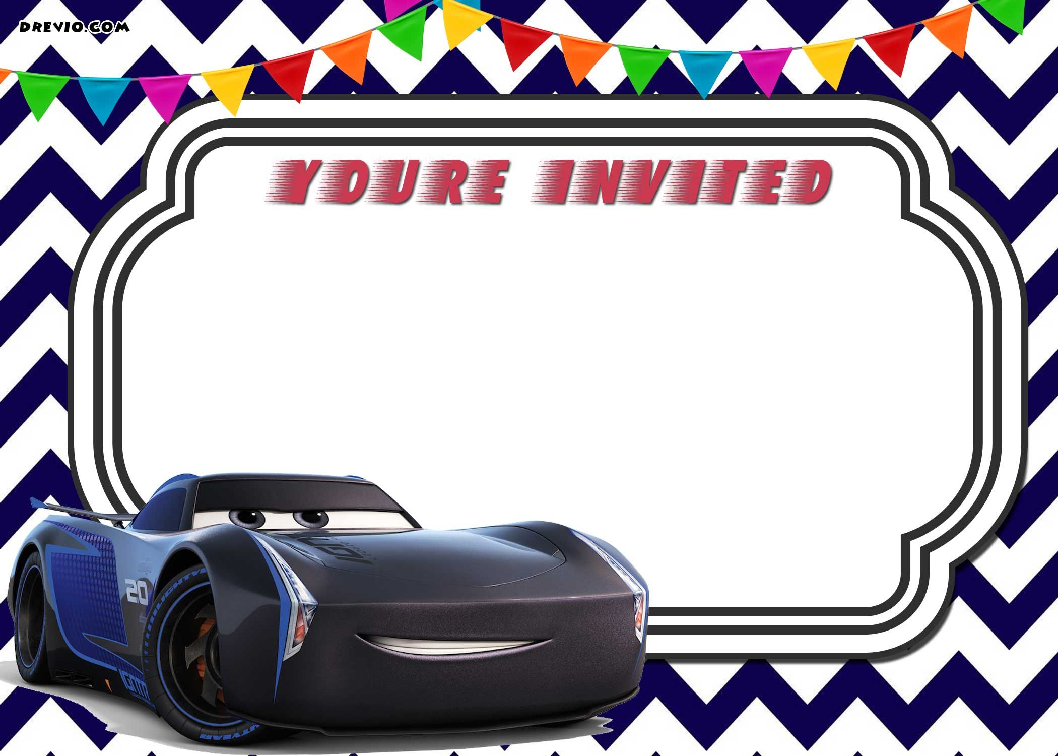 Free Printable Cars 3 Lightning Mcqueen Invitation Free within dimensions 2100 X 1500