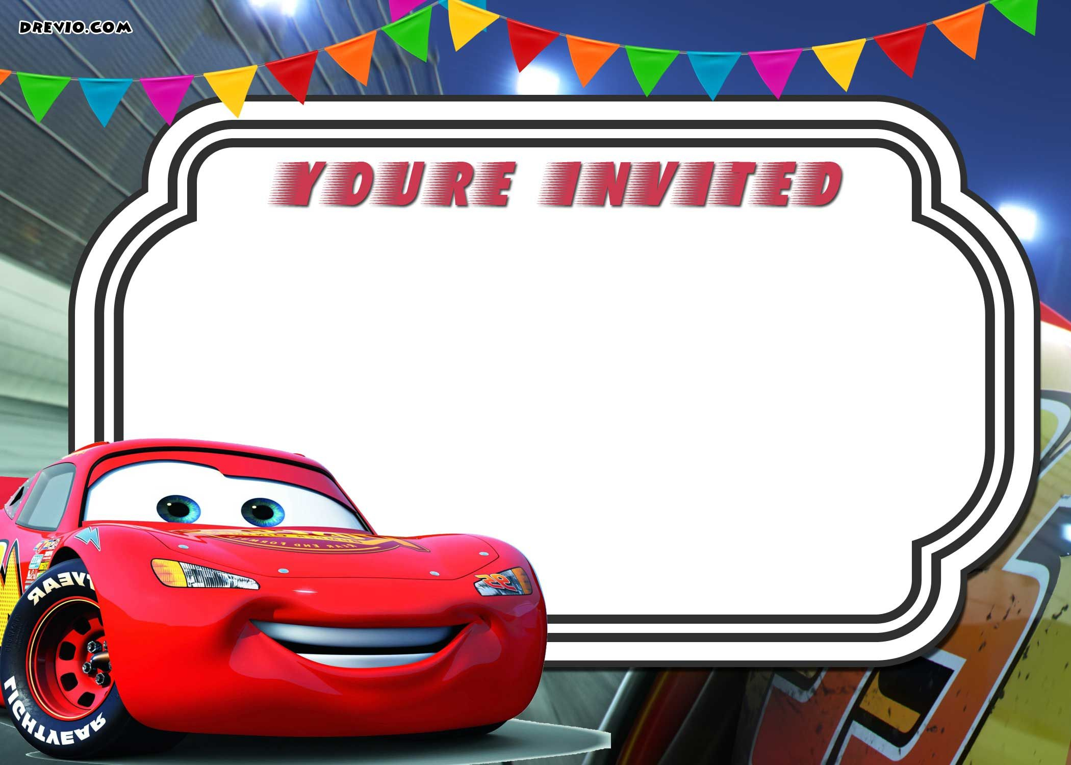 Free Printable Cars 3 Lightning Mcqueen Invitation Go pertaining to size 2100 X 1500