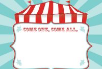 Free Printable Circus Birthday Invitations Template Bagvania Free for dimensions 1600 X 1236