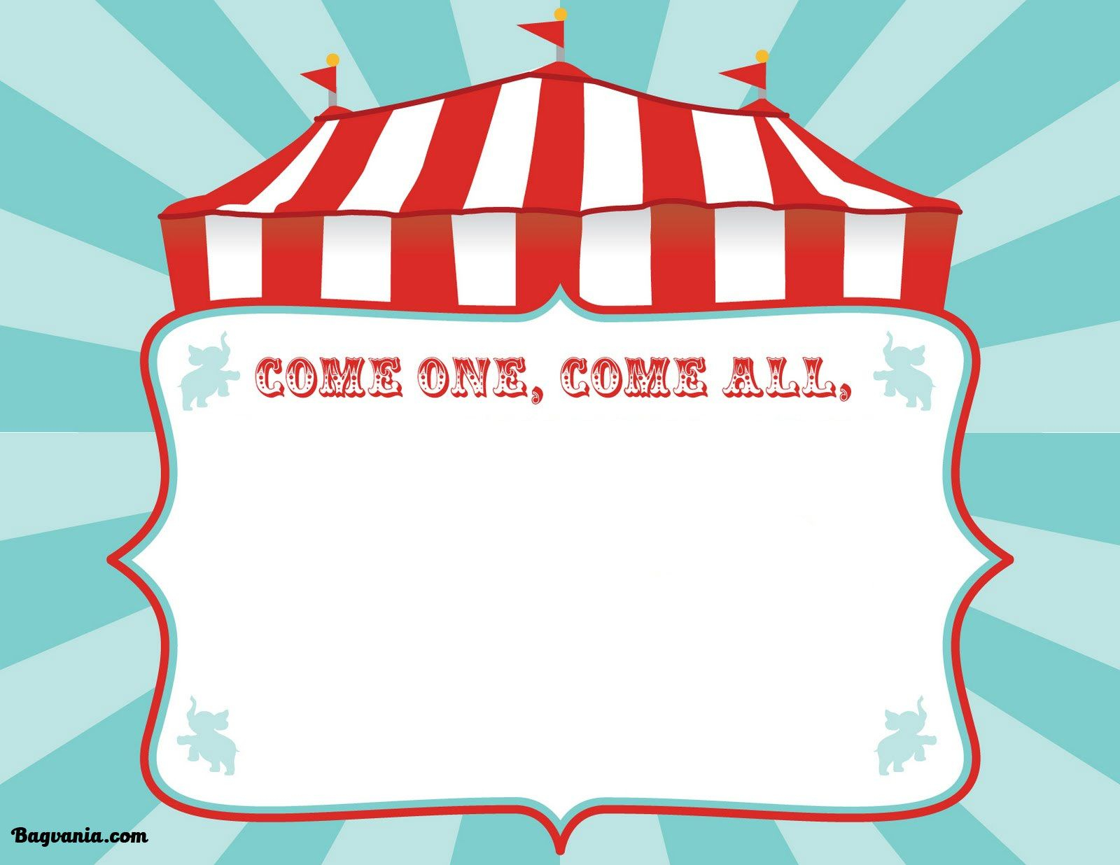 Free Printable Circus Birthday Invitations Template Bagvania Free for proportions 1600 X 1236