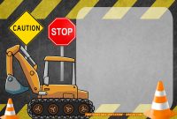 Free Printable Construction Vehicles Birthday Invitation Free within measurements 2100 X 1500