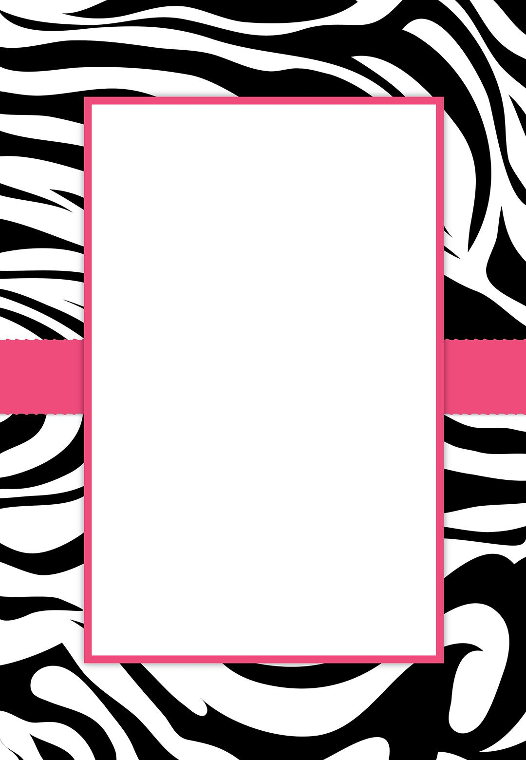 Free Printable Customizable Zebra Stripes Party Invitation Party in dimensions 1080 X 1560