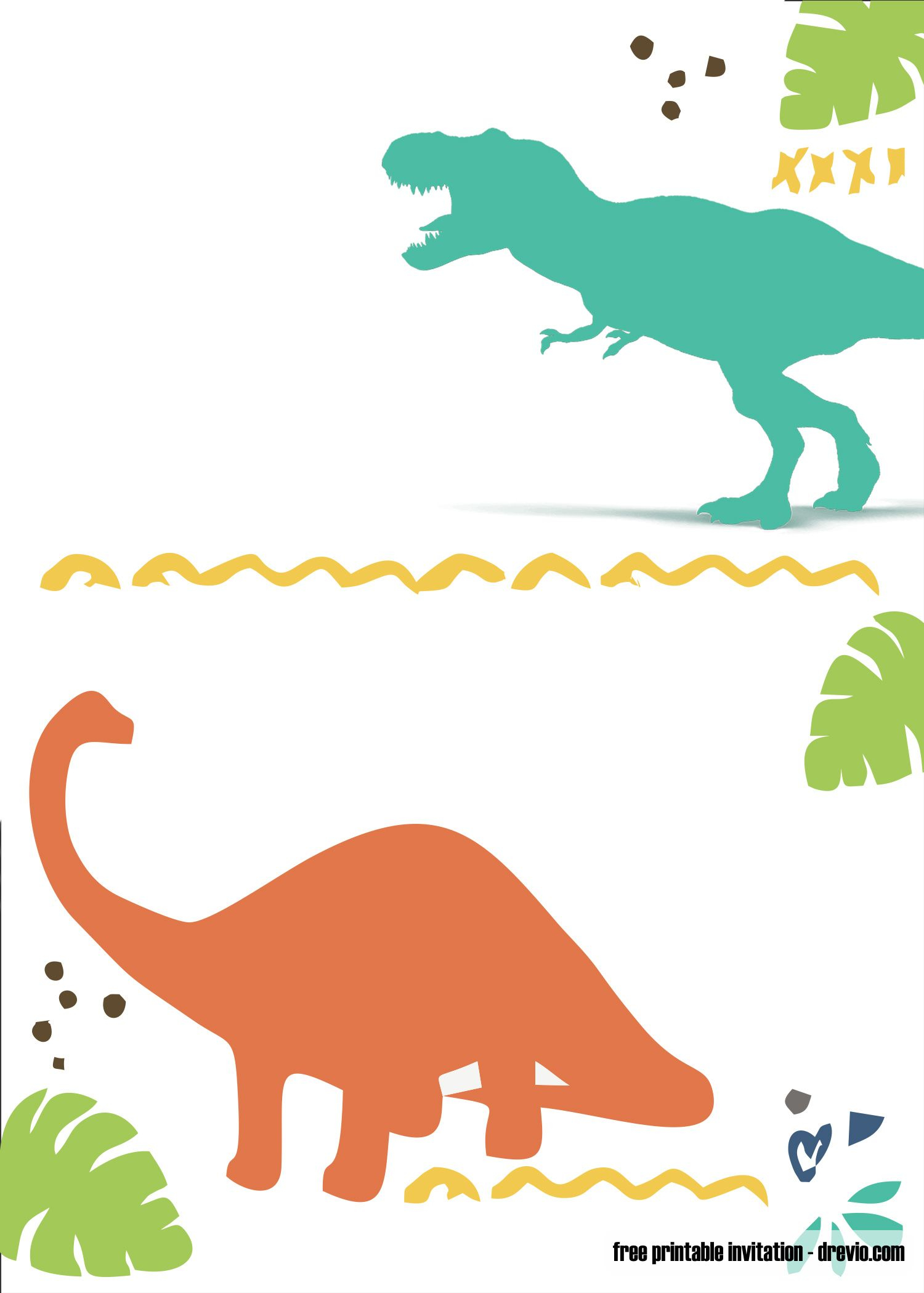 Free Printable Dinosaur Invitation Free Printable Birthday for measurements 1500 X 2100