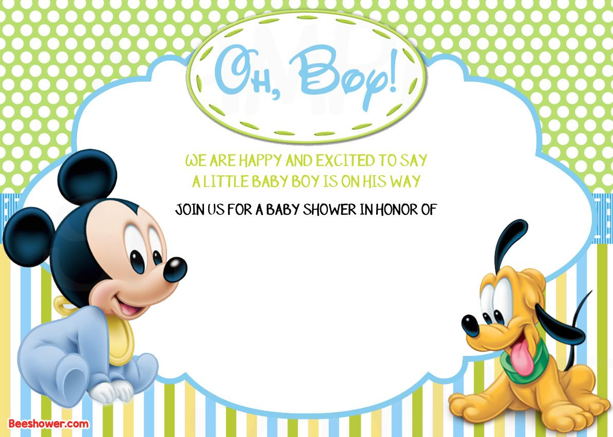 Free Printable Disney Ba Shower Invitations Ba Shower Mickey inside proportions 1193 X 852