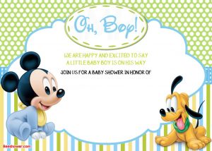 Free Printable Disney Ba Shower Invitations Ba Shower Mickey with size 1193 X 852