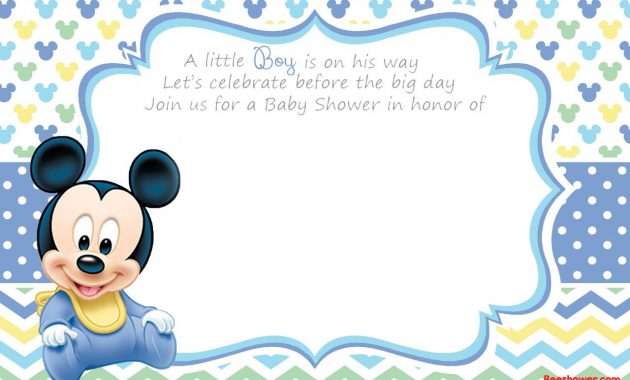 Free Printable Disney Ba Shower Invitations Ba Shower Mickey within size 1280 X 853