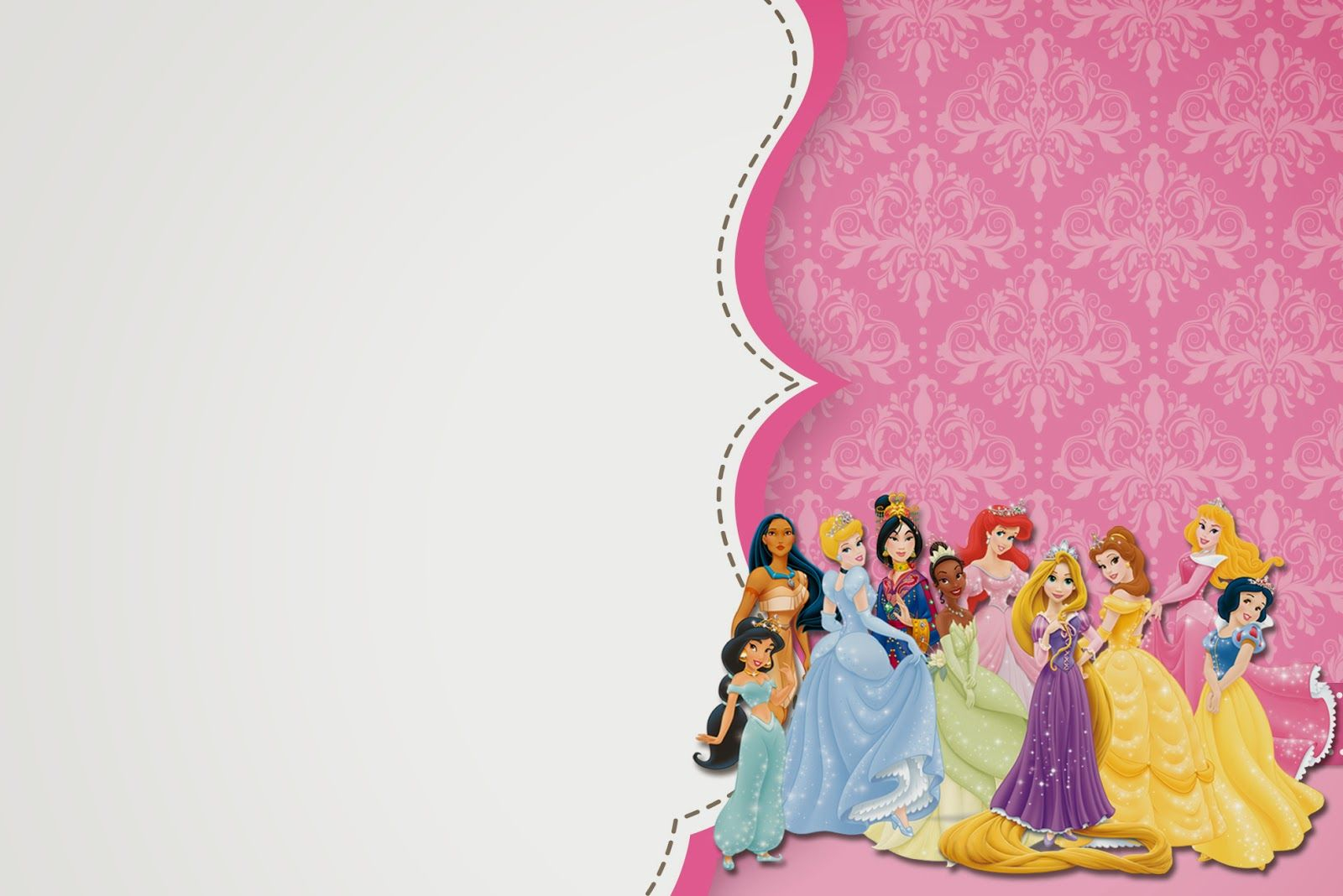 Free Printable Disney Princess Ticket Invitation Free Printable in sizing 1600 X 1068