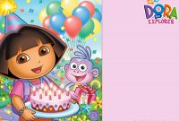 Free Printable Dora The Explorer Party Invitation Birthday in size 2100 X 1500