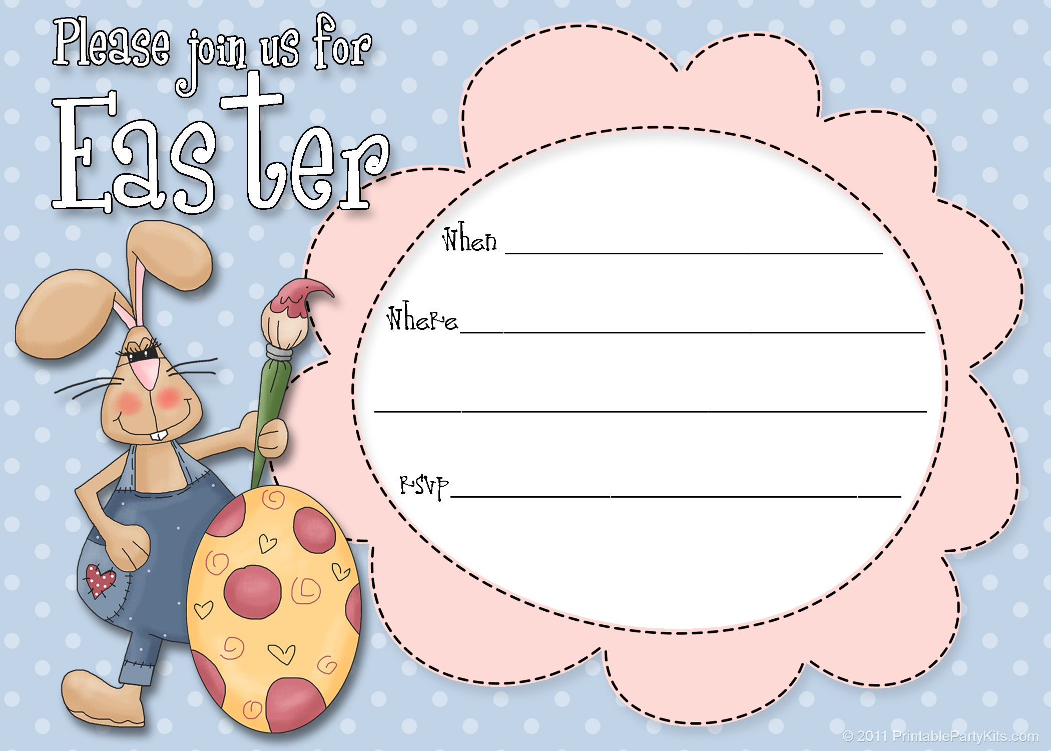 Free Printable Easter Party Invitations Click On The Printable for sizing 2100 X 1500