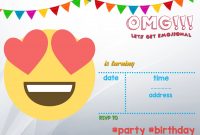 Free Printable Emoji Invitation Free Printable Birthday within sizing 2100 X 1500