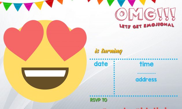 Free Printable Emoji Invitation Free Printable Birthday within sizing 2100 X 1500