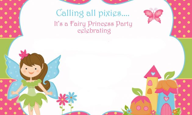 Free Printable Fairy Birthday Invitation Free Printable intended for sizing 1500 X 1071