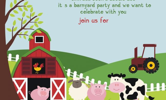 Free Printable Farm Animals Birthday Invitation Free Printable for sizing 1500 X 1071