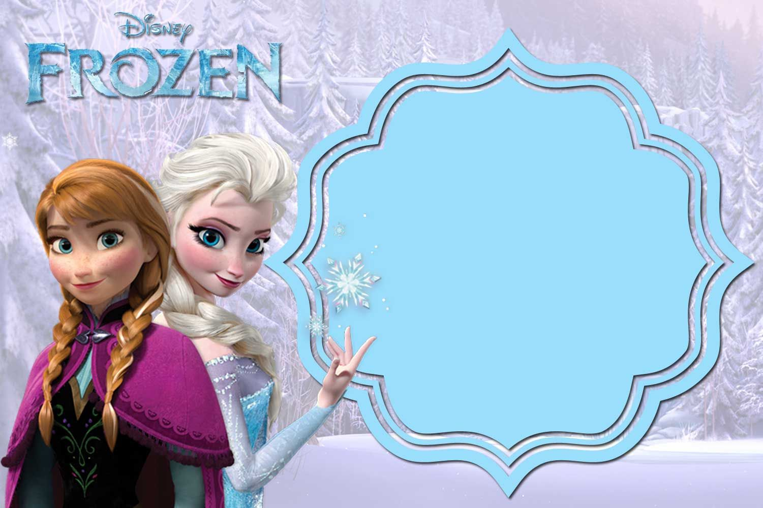 Free Printable Frozen Anna And Elsa Invitation Free Printable throughout dimensions 1501 X 1000