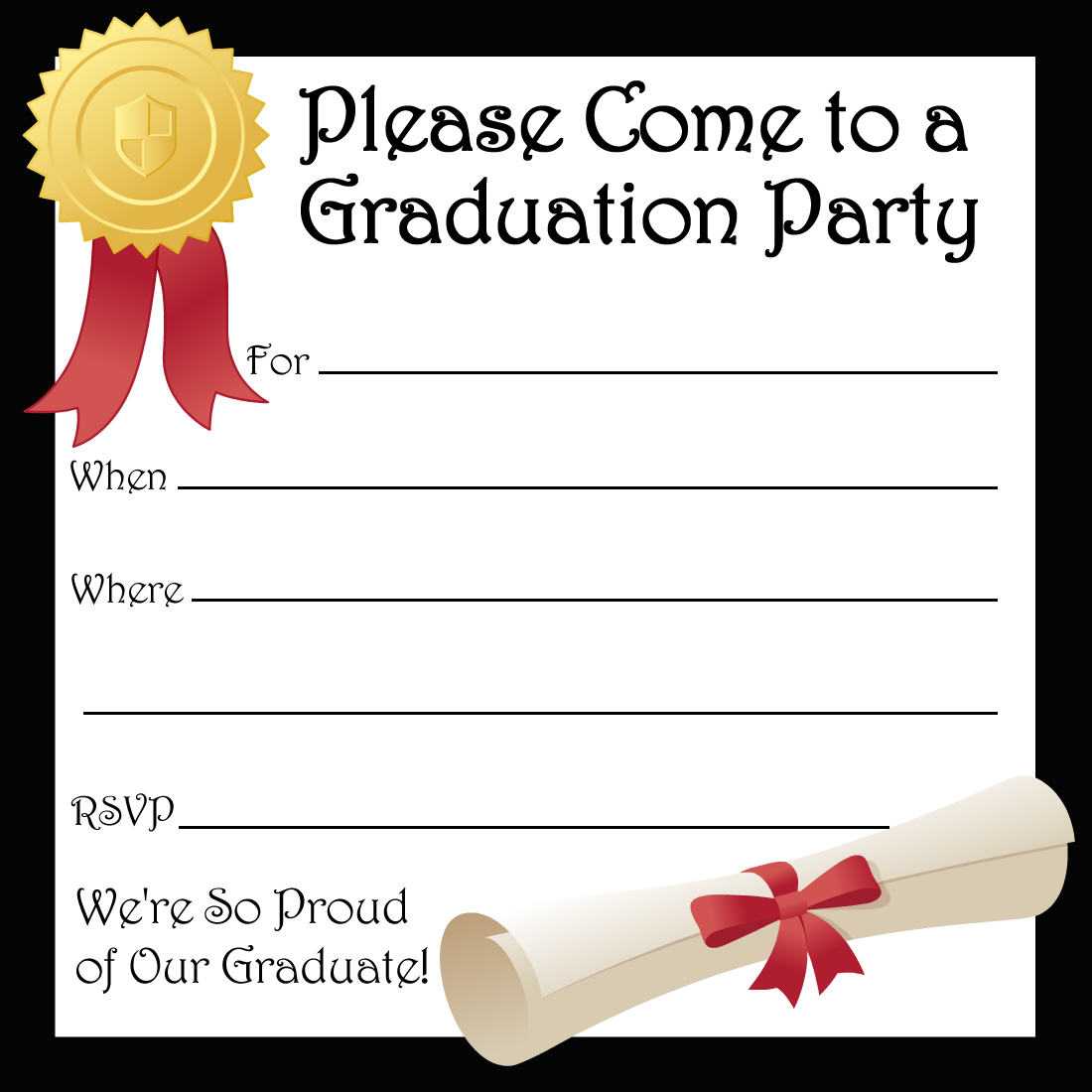 Free Printable Graduation Party Invitations High School Graduation with proportions 1100 X 1100