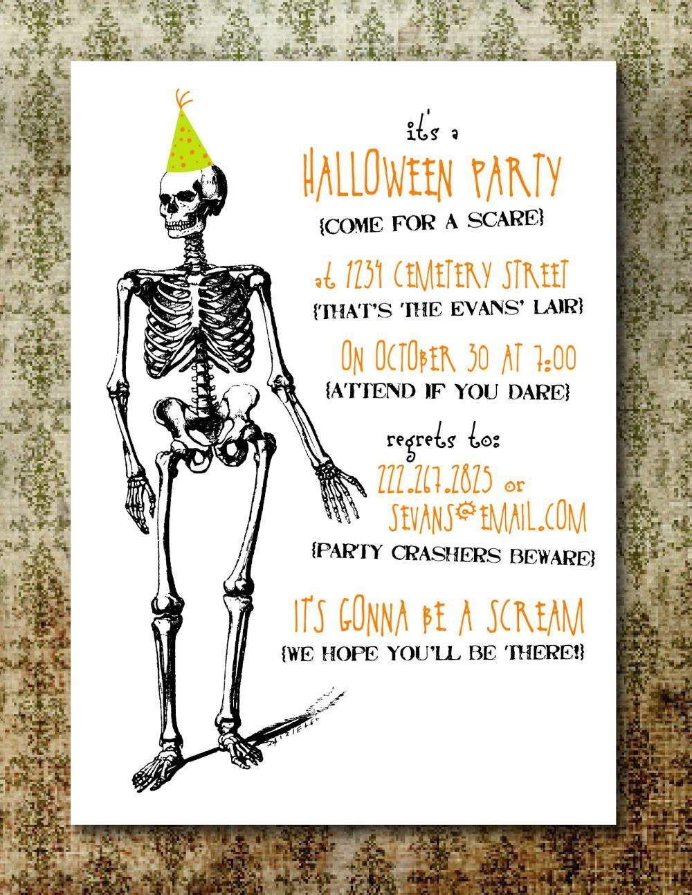 Free Printable Halloween Invitation Templates Free Printable for dimensions 1000 X 1293